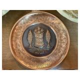 Vintage Cherub Relief Plates and Embossed Copper Israeli Souvenir Plates