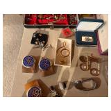 Vintage Men’s Jewelry Lot - Cufflinks Tie Clips Pins Don Loper Estate Sale Collection