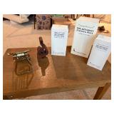 Norman Rockwell Saturday Evening Post Lot – 3 Figurines + Brass Lyre + Wood Treble Clef – Dave Grossman Designs 1973