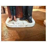 Norman Rockwell Saturday Evening Post Lot – 3 Figurines + Brass Lyre + Wood Treble Clef – Dave Grossman Designs 1973