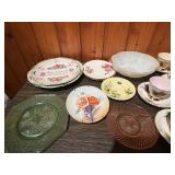 Vintage Lot of Mismatched Floral Porcelain Tea Cups & Saucers + Decorative Plates – 20+ Pieces