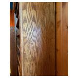 Vintage Solid Wood Tall Bookcase / Media Storage Shelf - Multi-Tiered