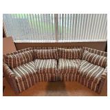 Vintage 1960s Mid-Century Curved 2-Piece Sectional Sofa