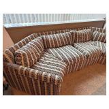 Vintage 1960s Mid-Century Curved 2-Piece Sectional Sofa