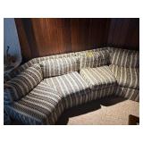 Vintage 1960s Mid-Century Curved 2-Piece Sectional Sofa