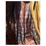 Vintage Scott Fur Company Billings Brown Real Fur Long Coat with Monogrammed Lining