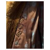 Vintage Scott Fur Company Billings Brown Real Fur Long Coat with Monogrammed Lining