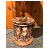 Vintage Mid-Century Revolutionary War Drum Table Lamp with Shade
