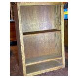 Vintage Solid Oak Small 3-Shelf Bookcase / Display Cabinet