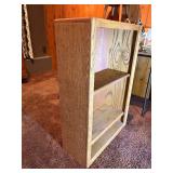 Vintage Solid Oak Small 3-Shelf Bookcase / Display Cabinet