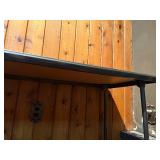 Vintage Faux-Wood Grain Folding Utility Table
