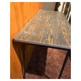 Vintage Faux-Wood Grain Folding Utility Table
