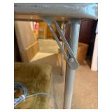 Vintage Meco Square Folding Card Table – Tan/Beige Metal Frame