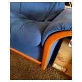 Ekornes Stressless Scandinavian Style Blue Fabric Loveseat