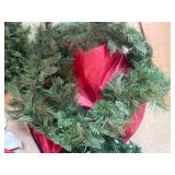 Lot of 5 Festive Artificial Christmas Wreaths – Assorted Sizes, Pre-Lit & Lighted Displays