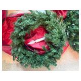 Lot of 5 Festive Artificial Christmas Wreaths – Assorted Sizes, Pre-Lit & Lighted Displays