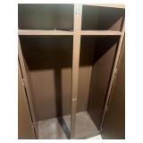 Vintage Faux-Oak Large Storage Cabinet / Wardrobe Armoire