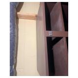 Vintage Faux-Oak Large Storage Cabinet / Wardrobe Armoire