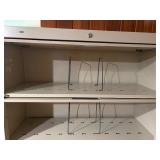 HON 5-Shelf Metal Lateral Open-File Cabinet with Retractable Doors & Dividers - Putty/Beige