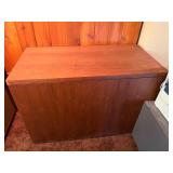 Vintage Mid-Century Modern Style Wooden Desk / Office Return Cabinet
