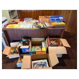Vintage Board Game & Toy Lot - Monopoly, Candy Land, Lincoln Logs, Tinkertoy, Bop It