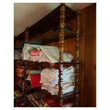Vintage Mid-Century 6-Tier Spindle Bookcase – Modular Wooden Shelving Unit