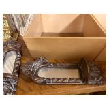 Vintage Home Decor Lot - Syroco Style Corbel Brackets, Mirror Sconces & Wooden Drawers