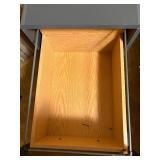 Vintage 2-Drawer Filing Cabinet / Nightstand - Gray Textured Finish - Locking