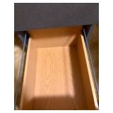 Vintage 2-Drawer Filing Cabinet / Nightstand - Gray Textured Finish - Locking