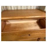 Vintage Dixie Furniture 5-Drawer Oak Chest of Drawers / Tallboy Dresser