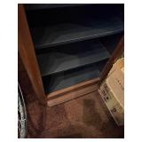 Vintage Wood Grain Media Tower - Adjustable Shelves