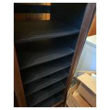 Vintage Wood Grain Media Tower - Adjustable Shelves