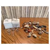 Austrian Crystal Sun Catchers & Assorted Polished Stones, Agates and Mineral Specimens