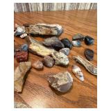 Austrian Crystal Sun Catchers & Assorted Polished Stones, Agates and Mineral Specimens