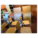Vintage Folding Table & Chairs Set - (4) Padded Chairs & (2) Tables