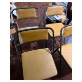 Vintage Folding Table & Chairs Set - (4) Padded Chairs & (2) Tables