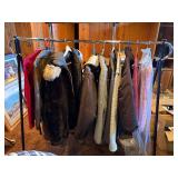 Vintage & Premium Outerwear Collection with (2) Rolling Garment Racks
