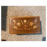 EXTREMELY RARE Vintage Reuge Swiss 4-Tune 50-Note Cylinder Music Box – Inlaid Walnut Case