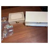 Vintage Jewelry Boxes & Assorted Costume Jewelry Lot