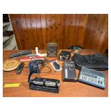 Vintage Electronics & Office Lot - Cobra Radio Scanner, Brownie Camera, VuPoint Wand Scanner, Pelonis Heater, Headphones & More