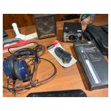Vintage Electronics & Office Lot - Cobra Radio Scanner, Brownie Camera, VuPoint Wand Scanner, Pelonis Heater, Headphones & More