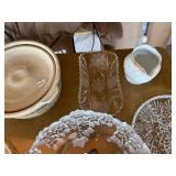 Vintage Glassware, Depression Glass, & Fine Ceramic Serving Collection