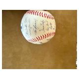 1985 MLB All-Star Game Commemorative Lot: Louisville Slugger Mini Bat & Multi-Signed Minnesota Twins / Local Celebrity Baseball