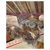 Mixed Collectibles Lot Featuring Boy Scouts Poster, Figural Pipes, Costume Jewelry, Shells & More