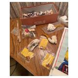 Mixed Collectibles Lot Featuring Boy Scouts Poster, Figural Pipes, Costume Jewelry, Shells & More