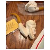Mixed Collectibles Lot Featuring Boy Scouts Poster, Figural Pipes, Costume Jewelry, Shells & More