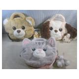 (EW6) 3 - 4-In-1 Plush Pet Bags...