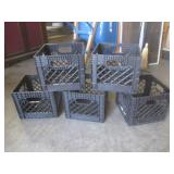 (BS) 5 Plastic Milk Crates...