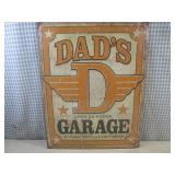 (G-1) Dad's Garage Tin Sign 16' x 1...