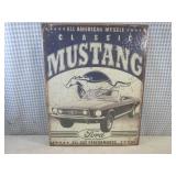 (G-1) Mustang Tin Sign 16' x 12 1/2...